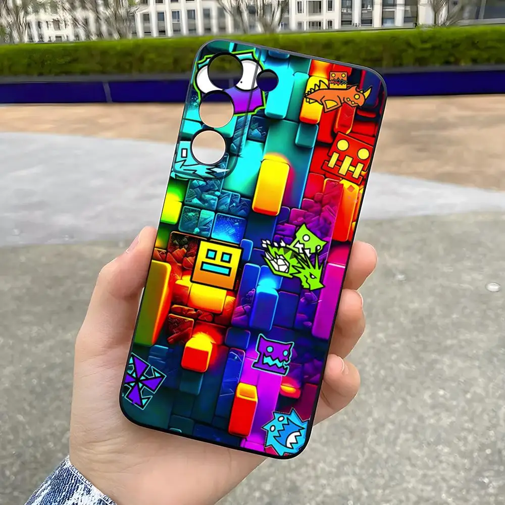 Funda de teléfono G-Geometry Dash para Samsung S26 S25 Plus S20 S20 Plus S22 Ultra S23 FE S21 Plus S21 Ultra, funda suave