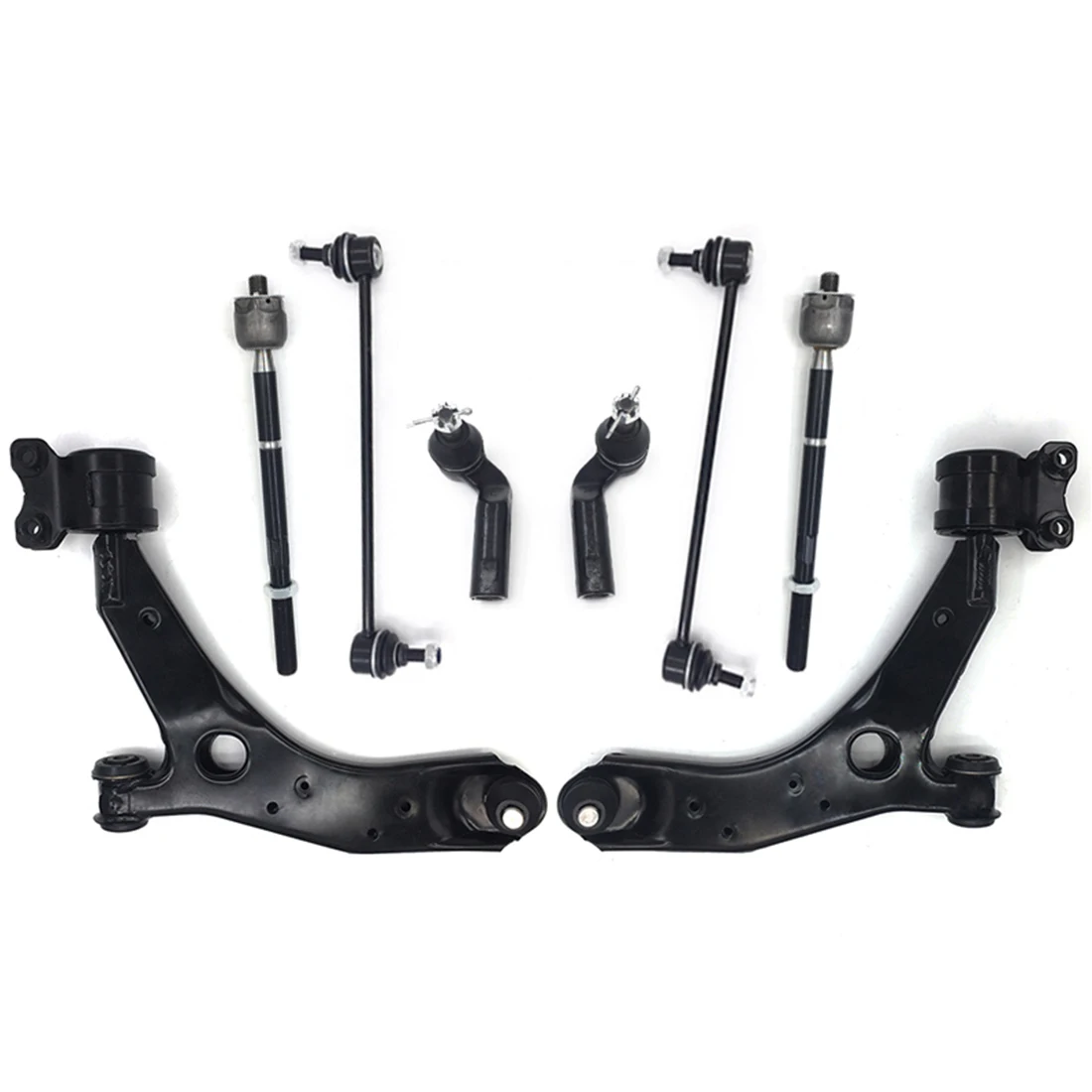 AzbuStag 8Pcs Front Lower Control Arm Sway Bar Link Tie Rod Suspension Kit MAZDA 3 5 2004 2005 2006 2007 2008 2009 2010-2014