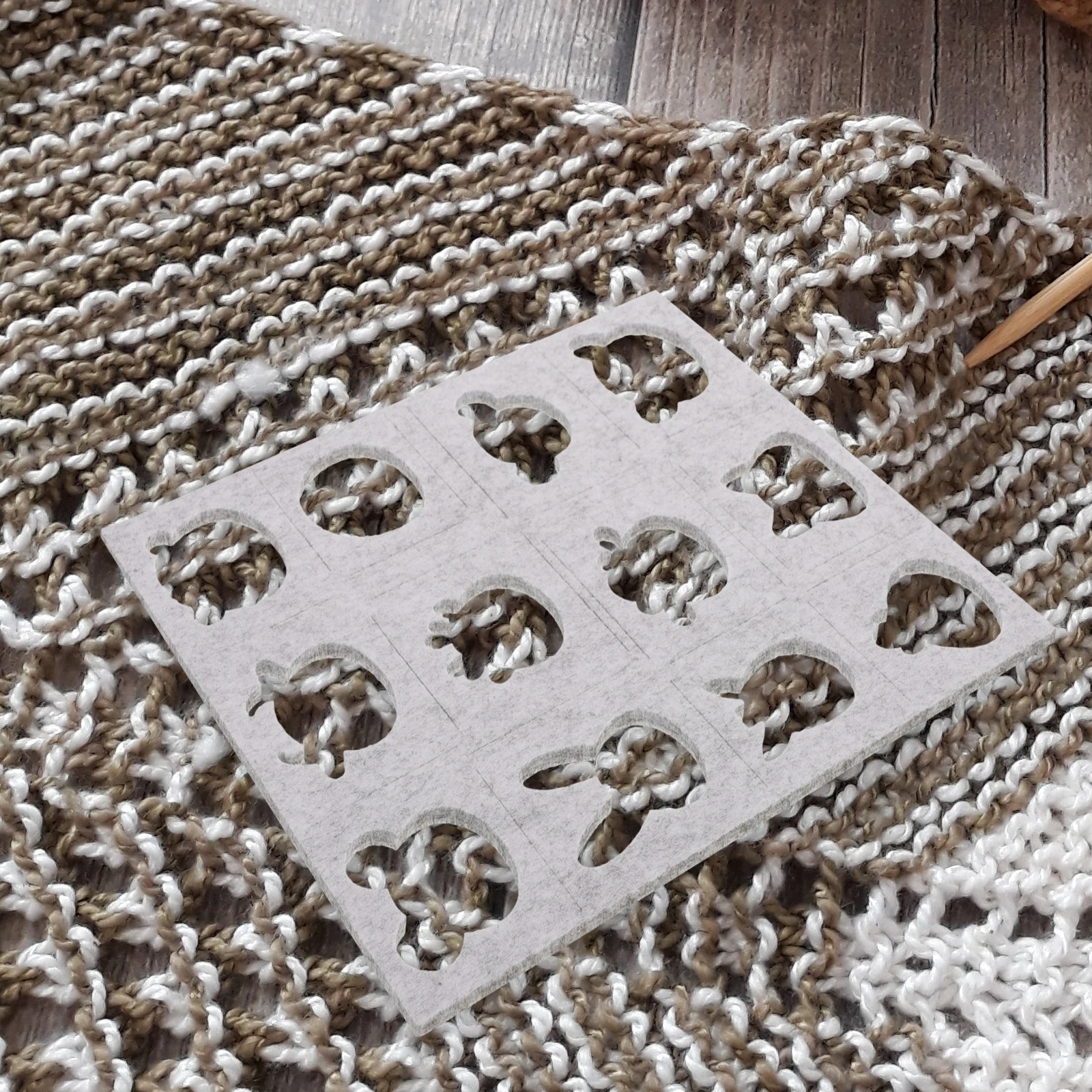 

5pcs Wool Felting Molds Crafts Templates DIY Material Package H Grey Stencil Applique Kits Needle Felt Mold
