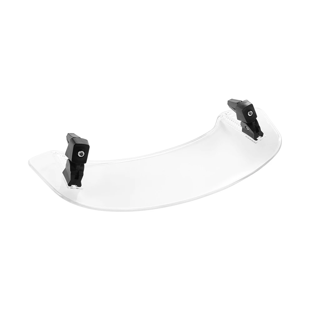 Universal MotorcycleWindshield Extension Adjustable Spoiler Clamp-On Windscreen Deflector