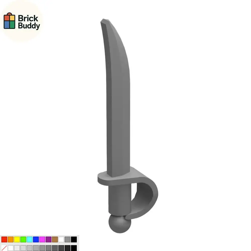[10 Pieces] Educational Building Block MOC 2530  Spare Parts: Pirate Knife and Rapier