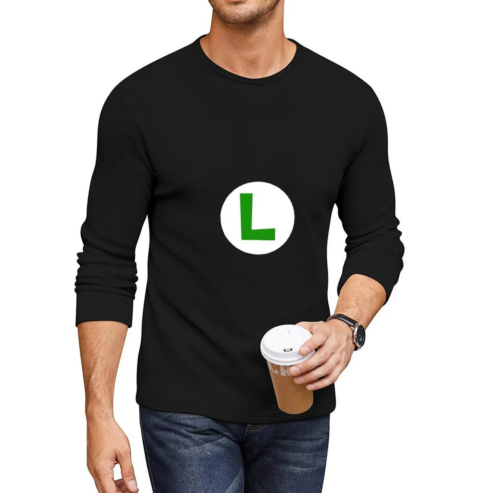 

Luigi Long T-Shirt black t shirts graphic t shirts cute clothes sports fan t-shirts mens t shirt graphic