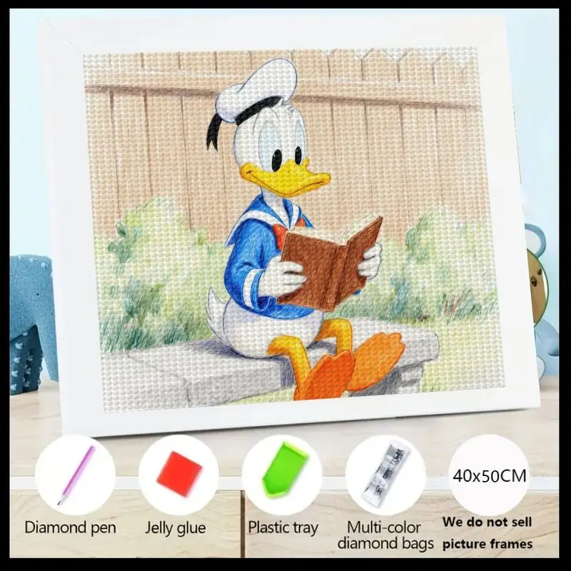 

1 шт., набор для рисования 5D алмазной живописи «Дональд Дак», DIY Full Drill, персонаж мультфильма Диснея, алмазное художественное ремесло для взрослых и детей, Re