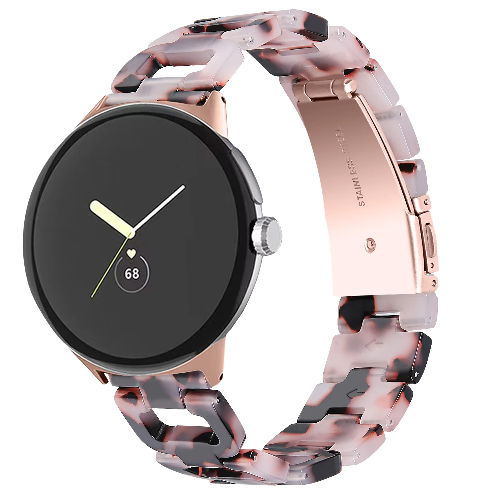 Resin Strap for Google Pixel Watch Band D-shaped Women Men Watchband Resin Bracelet accessories for pixel watch Straps image 5