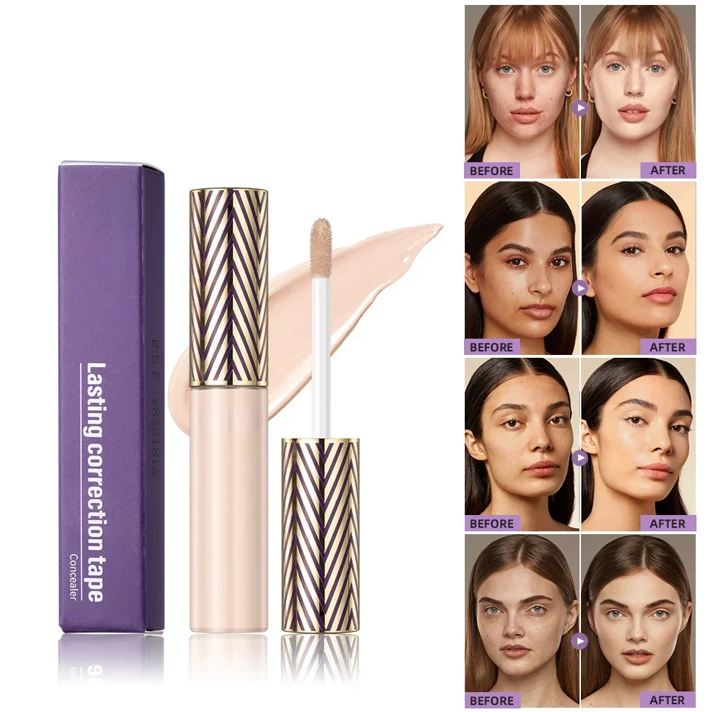 7Ml Vloeibare Foundation Concealer Vrouwen Gezicht Make-Up Waterdichte Olie-Controle Concealer Basiscrème Bedekken Donkere Kringen Huidverzorging