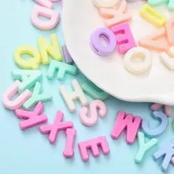 12-19mm 20/60Pcs Round Drop Letter Loose Beads For Jewelry Making DIY Children Toy Bracelet Neckalce Fashion Handmade Material