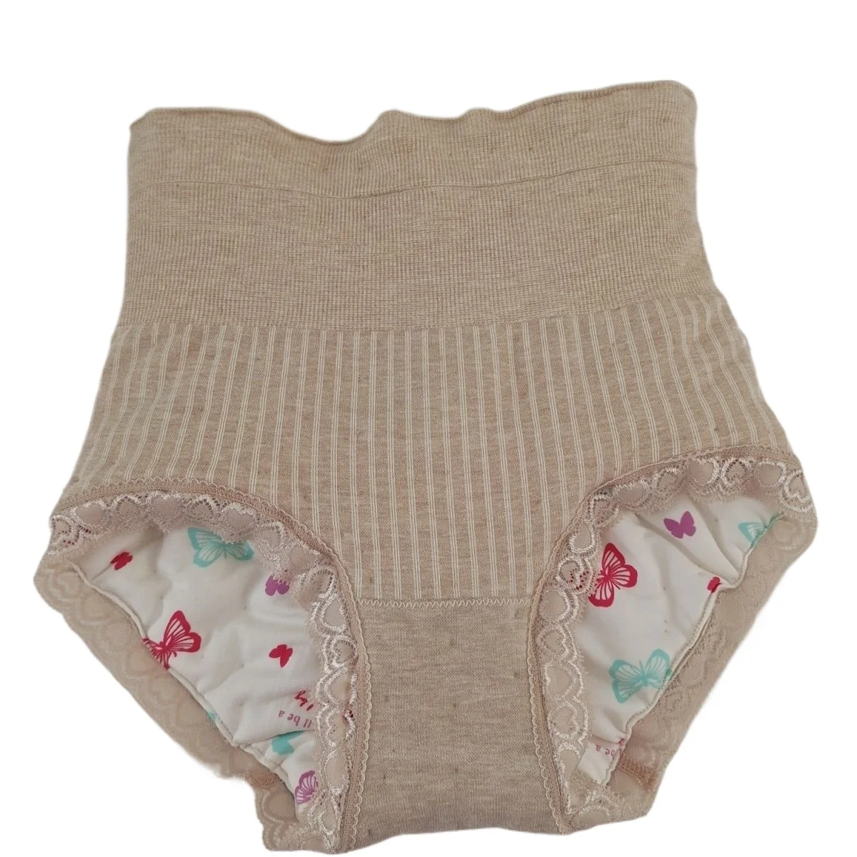 Warme Höschen mit hoher Taille und Bauchmischung aus Baumwollmischung, schlanke Slips, Größe Big Puffy, weich und bequem, handgefertigte Paarunterwäsche