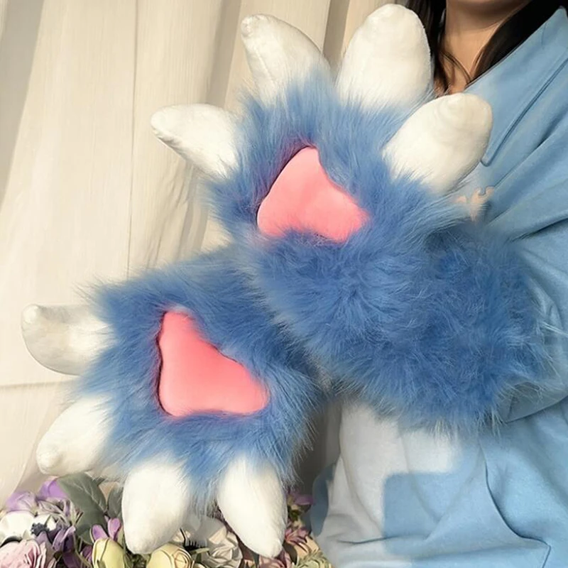 handmade-furry-paws-plush-cartoon-dragon-animal-paw-gloves-kigurumi-fursuit-beast-claw-glove-kawaii-cosplay-costume-accessories