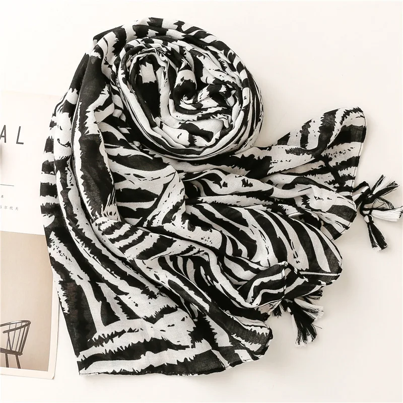 2025 Luxury Brand Winter Women Scarf Beach Shawl Cotton Lady Fashion Flower Scarves Bandana Pashmina Wrap Hijab Muffler - Image 5