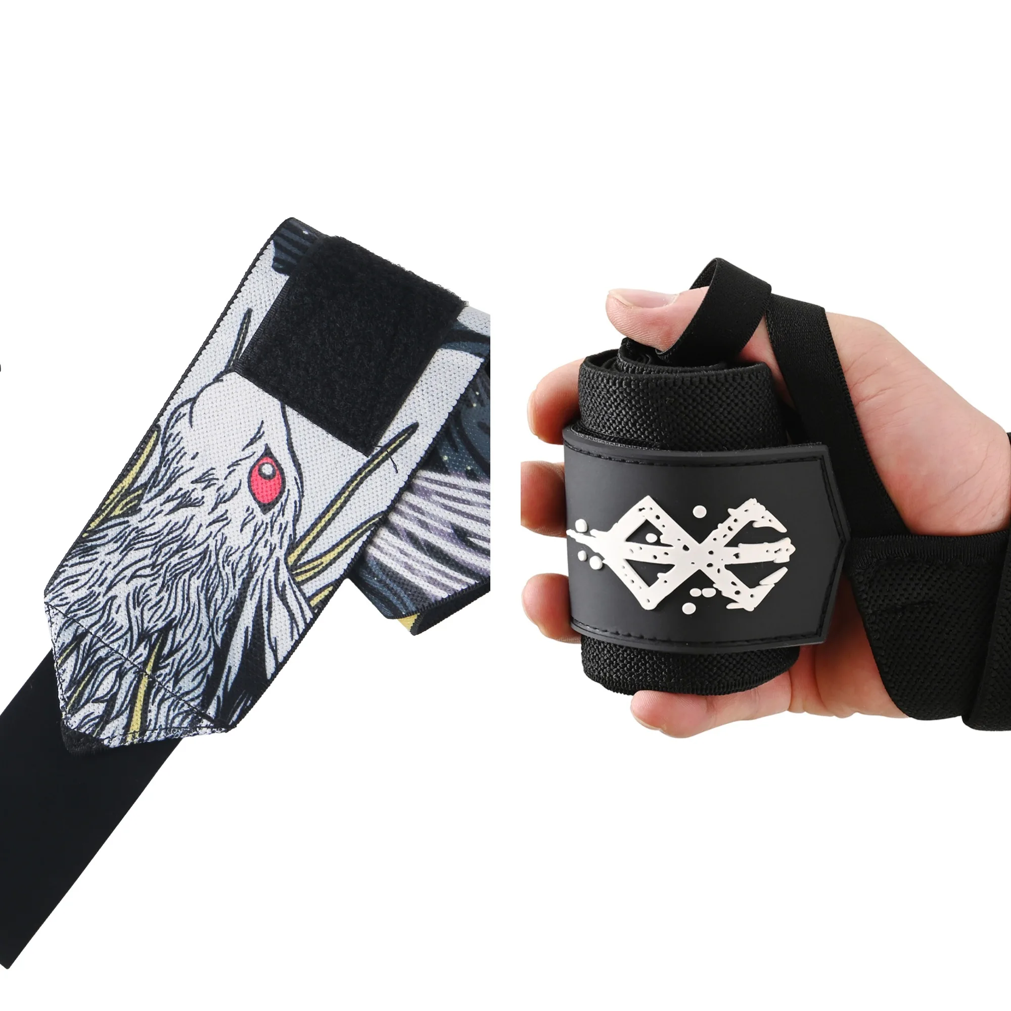 

2 упаковки наручных бинтов для тяжелой атлетики с петлей для большого пальца, подтяжки для поддержки запястья для тренировок в тренажерном зале, профессиональные браслеты для мужчин