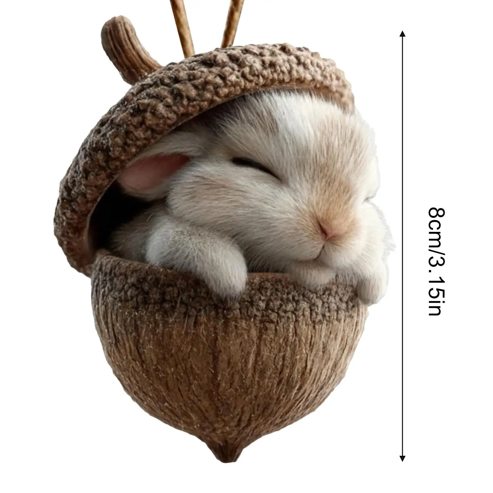 Adornos de animales para árbol de Navidad, vacaciones, resina, bellota 3D, bonito colgante, decoración de árbol de Navidad para interior y exterior, pared de salón