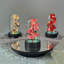 1PC peach blossom plastic cover will glow small ornaments Christmas, Halloween, Valentine's Day, anniversary, party small gifts