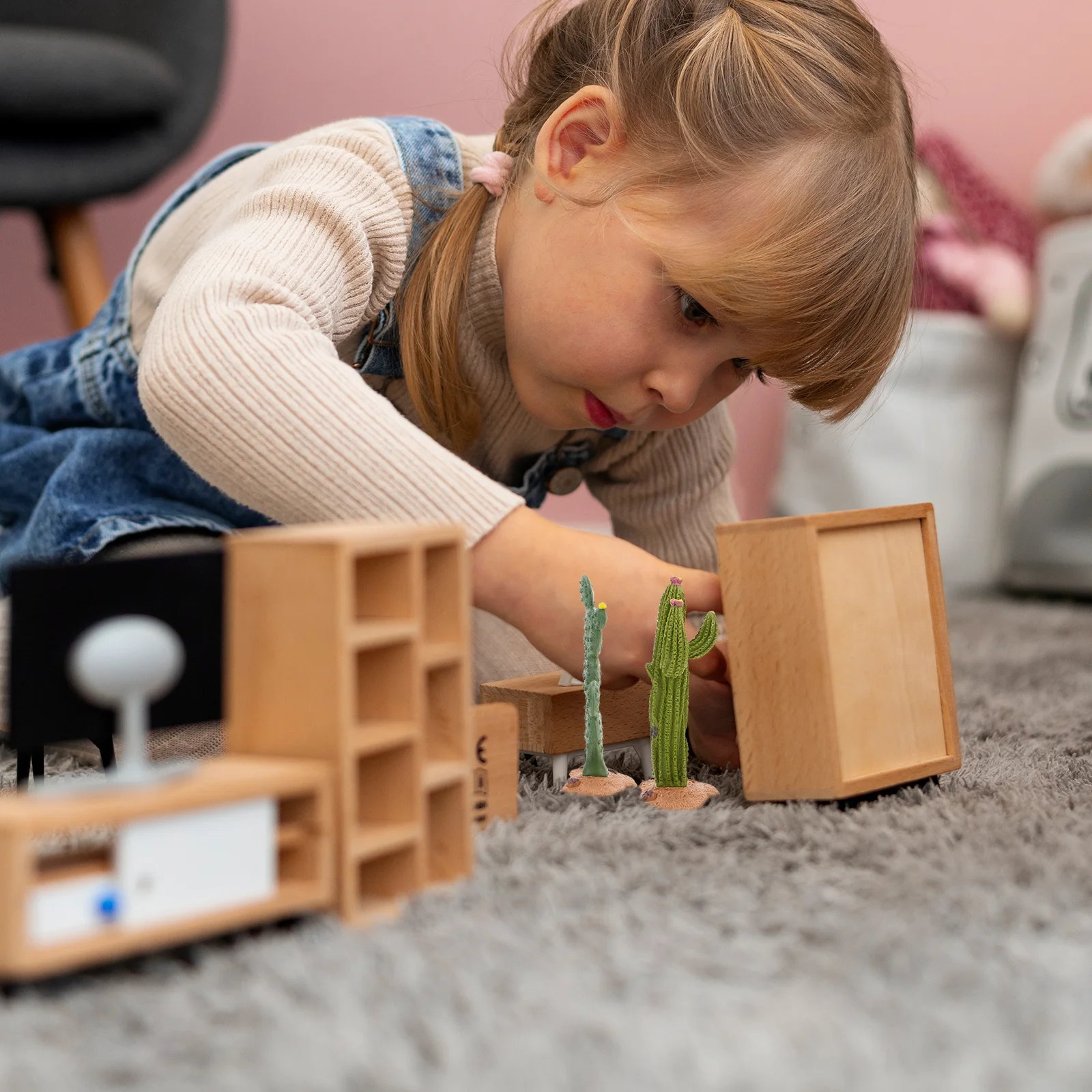 

5Pcs Mini Artificial Cactus Greenery Realistic Simulation Plants Fake Succulent Landscape Ornaments for Home Office Desk