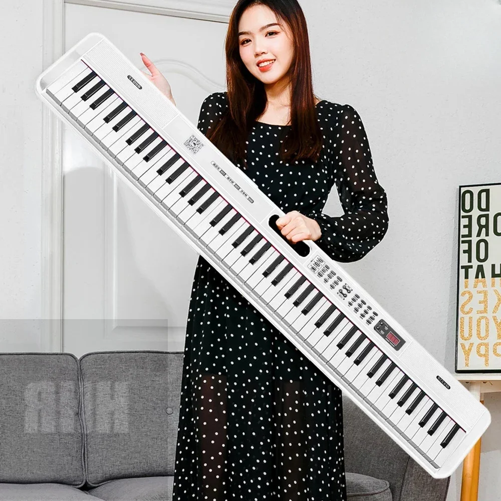 88 Keys Portable Digital Piano Multifunctional Electronic Keyboard Piano Student Gift 88035 Musical Instrument Beginner