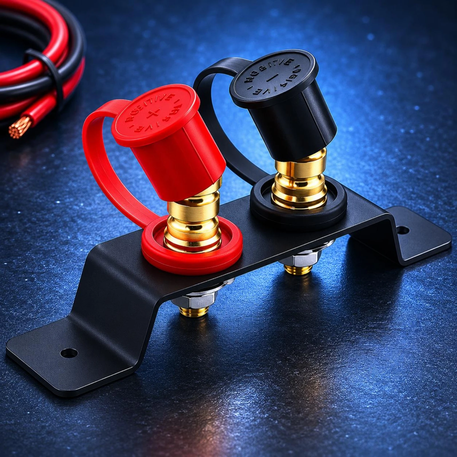 Battery Terminal Mounting Hardware Assemblage Borne Charge for Neat Installation with Flexible Protectors