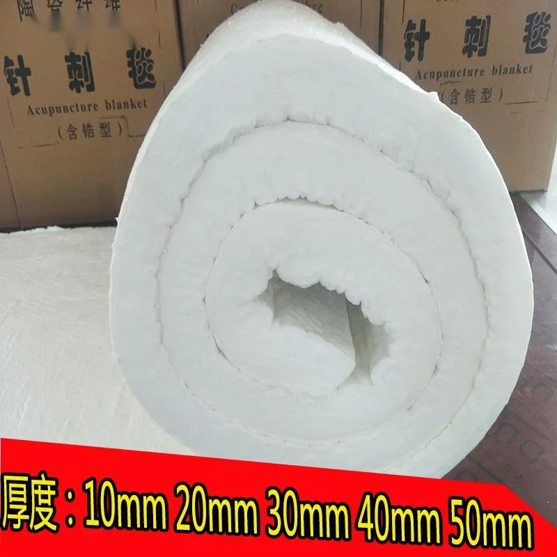 

50mm Thickness Aluminum Silicate Blanket Ceramic Fiber Cotton High Temperature 1500℃ Resistant Kiln Thermal Insulation Material