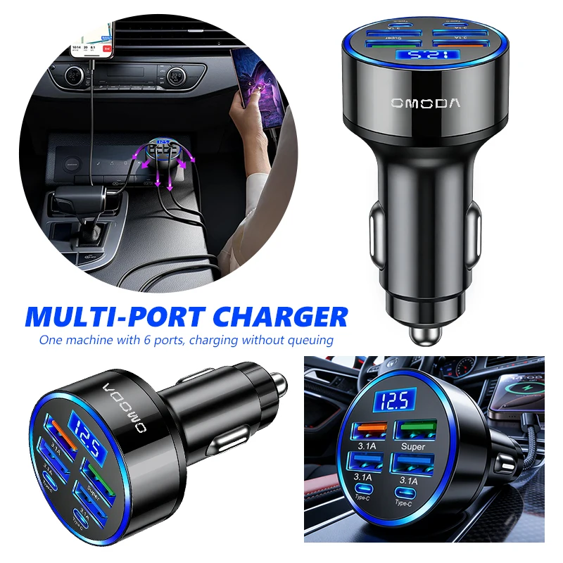 Car Charger USB Type C Adapter Quick Charge ﻿Auto Accessories For Chery Omoda 5 C5 E5 C9 9 EV PHEV 2024 2025