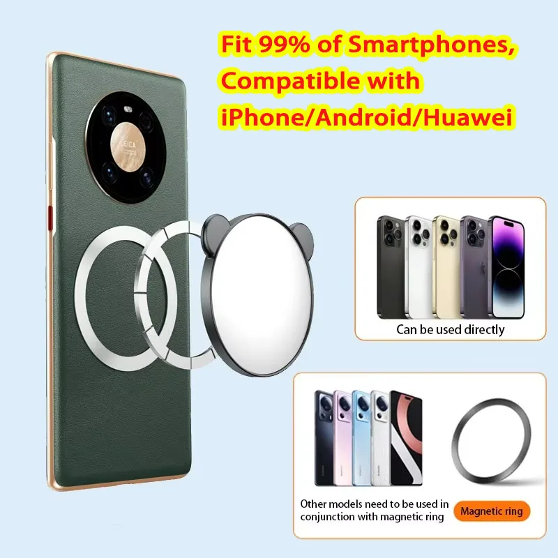  Cute Panda Magnetic Selfie Mirror, Universal MagSafe Compatible, Portable Rear Camera Tool  view 4