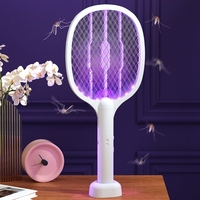Upgraded 3000V Mosquitoes Racket with TYPE C Charging 2 in 1 Electric Mosquitoes Racket Mosquitoes Killers Lamp Zapper B03E