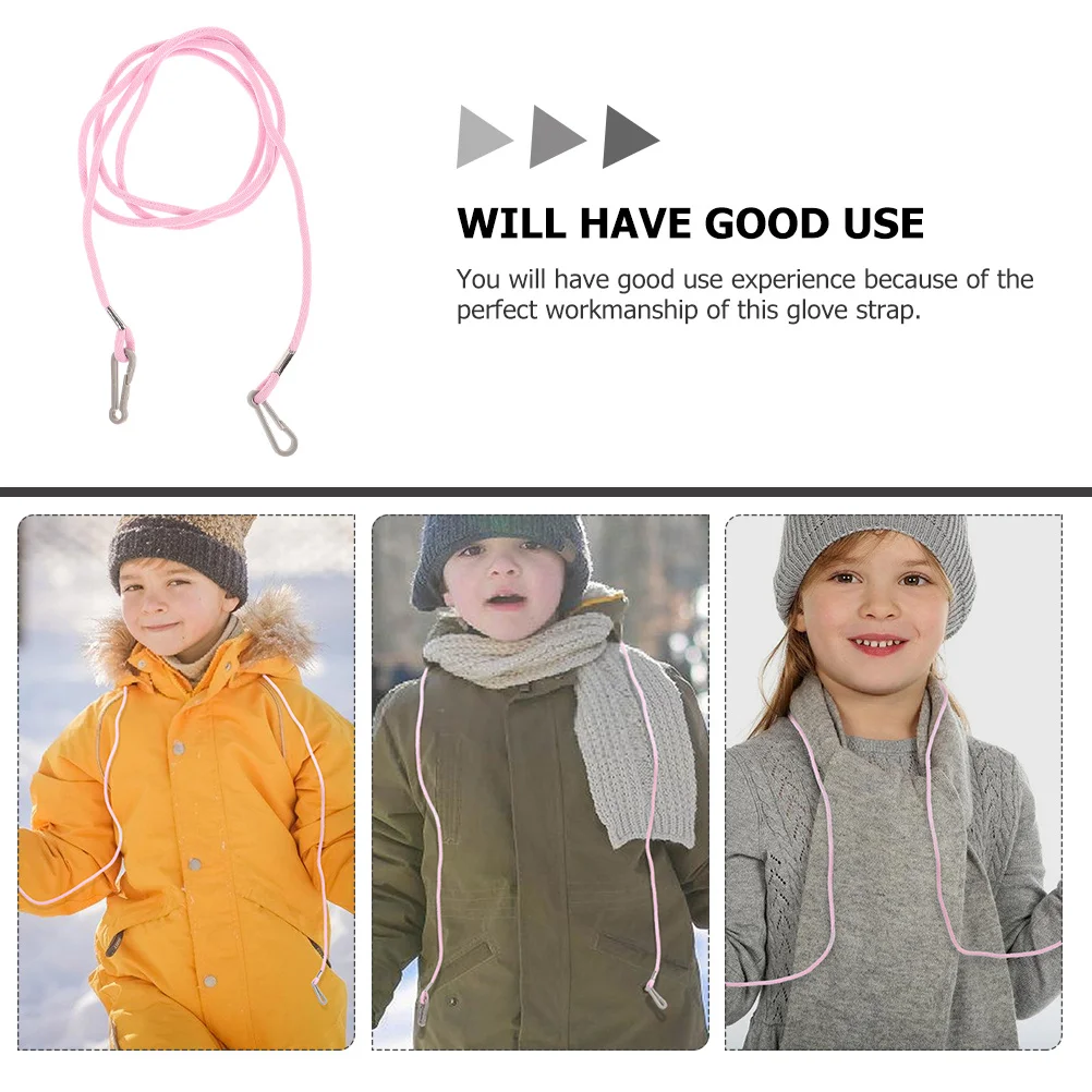 

4 Pcs Winter Waterproof Windproof Mitten Strap Mittens Lanyard For Gloves Rope Safety