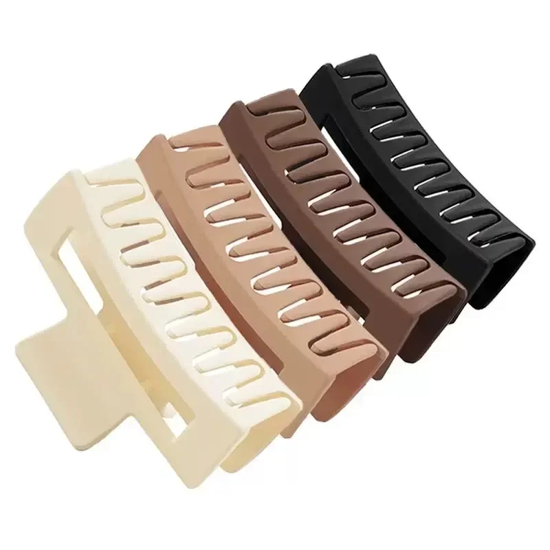 

Korean matte square grab clip 2024 new lightweight high-end hairpin autumn bath hairpin large crab clip women's accessories