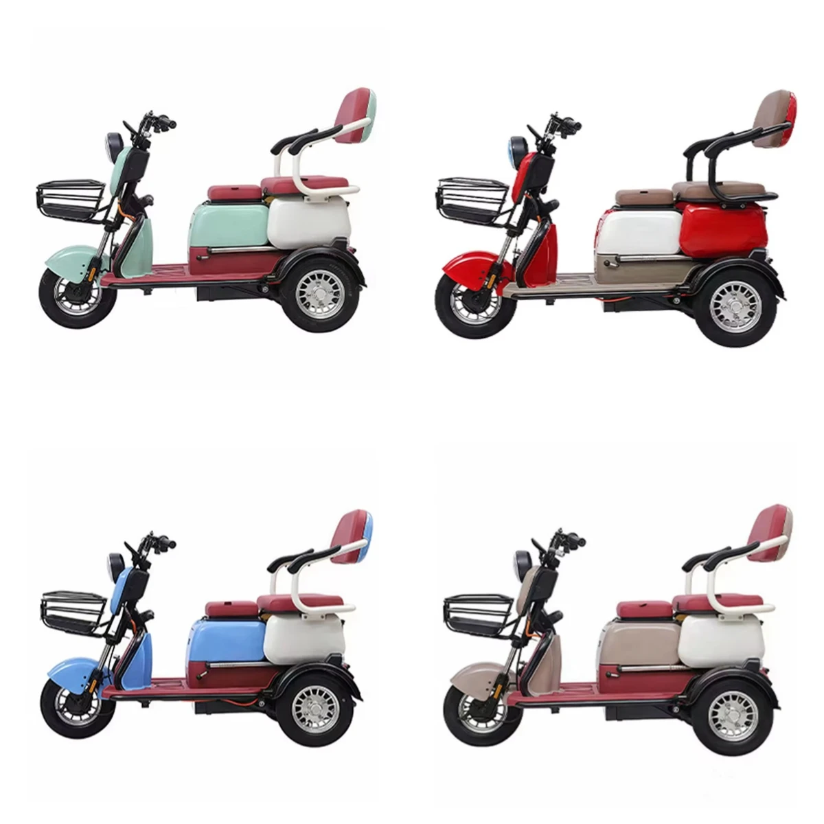 

STLF Factory Price Electric Tricycle Small Electric Bicycle with Folding Seat and Backrest