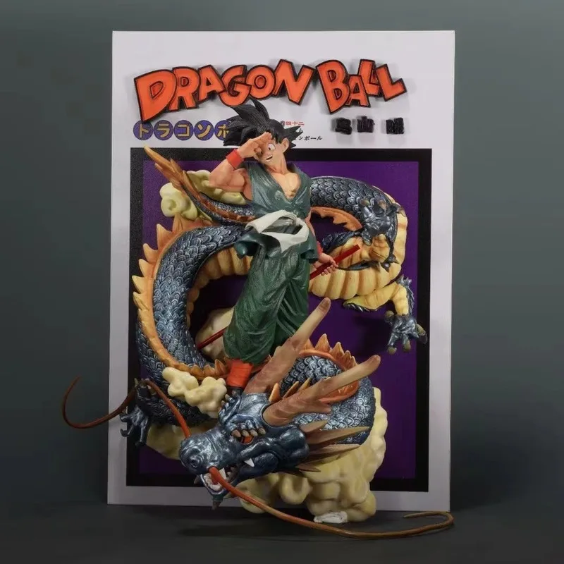 New In Stock Dragon Comic Title Page Stand Stick Goku Gk Scene Figurine Model Ornament Anime Merchandise Surprise Gift
