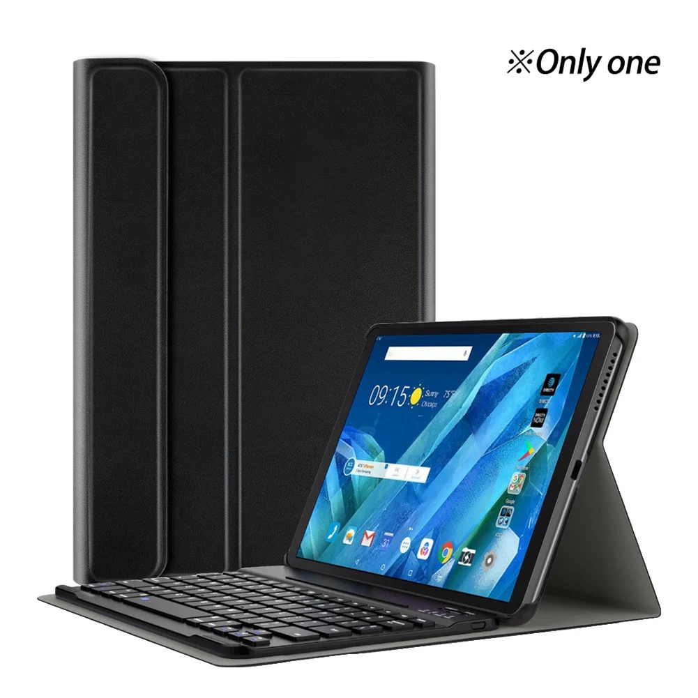 حافظة جلدية للوحة المفاتيح بلوتوث دعامة دعم أمامية غطاء حماية مناسب لجهاز Lenovo Tab M10