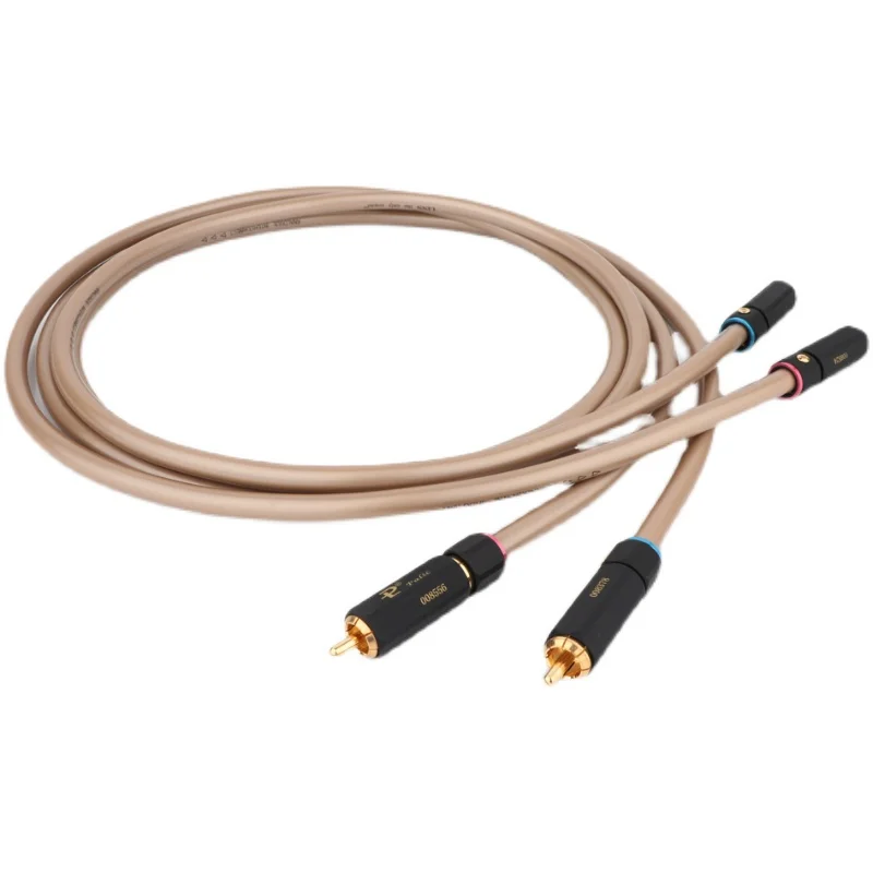 UK LINN Fever Audio Cable, 2-Core Silver Plated RCA Dual Lotus Sound Amplifier, Biliary Signal Cable