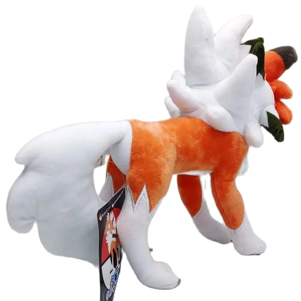 Pokemon LEGENDS Orange Lycanroc Dusk Form 12 inches Plush Toy , Cartoon Game Scarlet Violet Wolf Sword and Shield Stuffed Animal