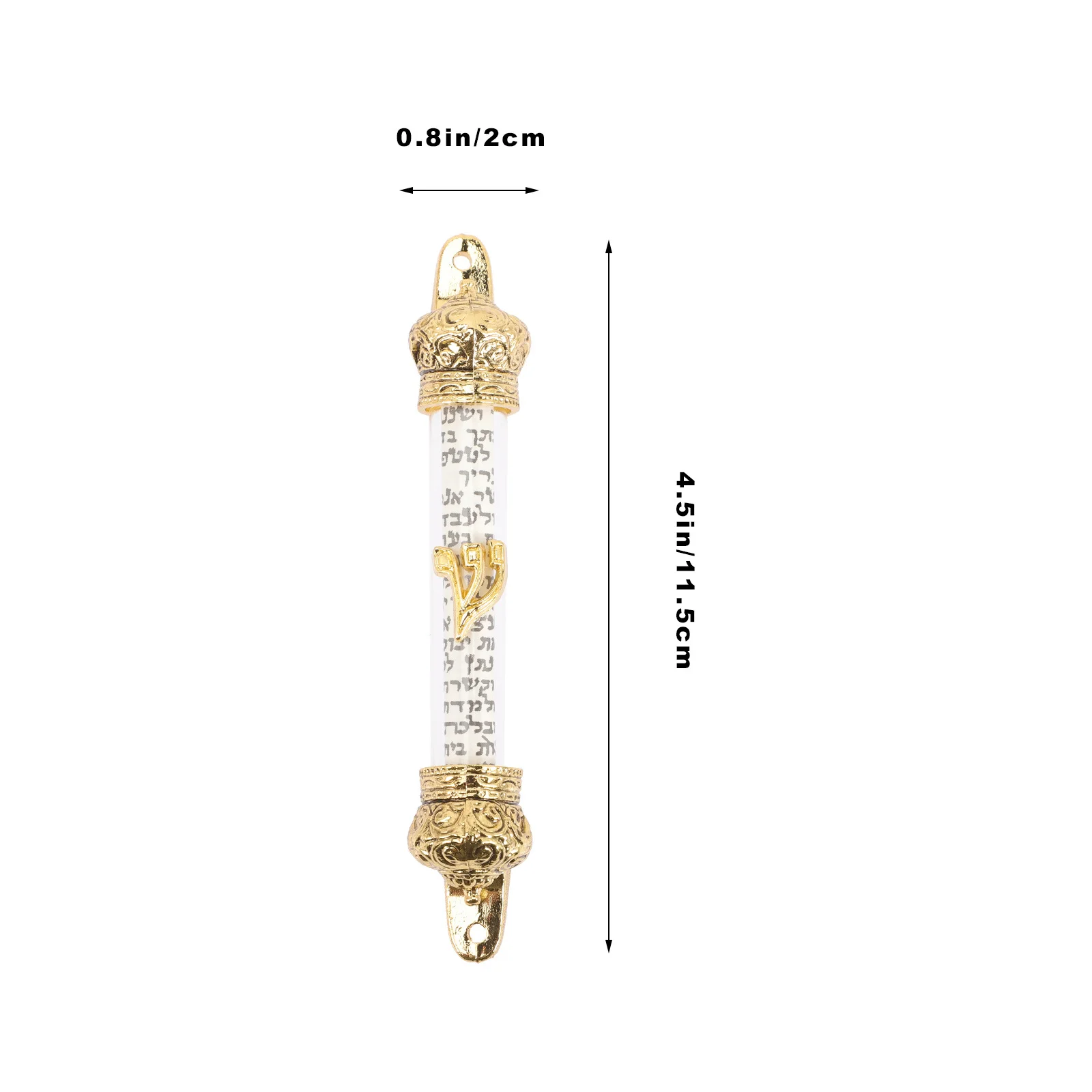 Metallo Mezuzah Porta ebraica Mezuza Decorativo religioso Porta in metallo Ornamento laterale Mezuzah Scroll Regali ebrei Decorazioni per la casa