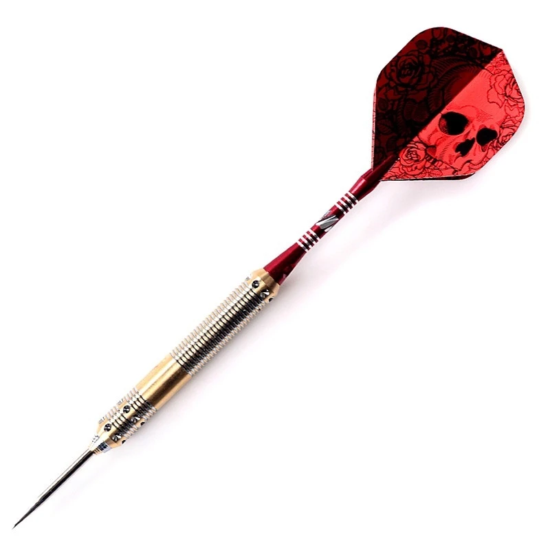CUESOUL Professional Darts Steel Tip Dart Set 21g/23g/25g Darts 3 pieces Red Shaft With Red Dart Flights