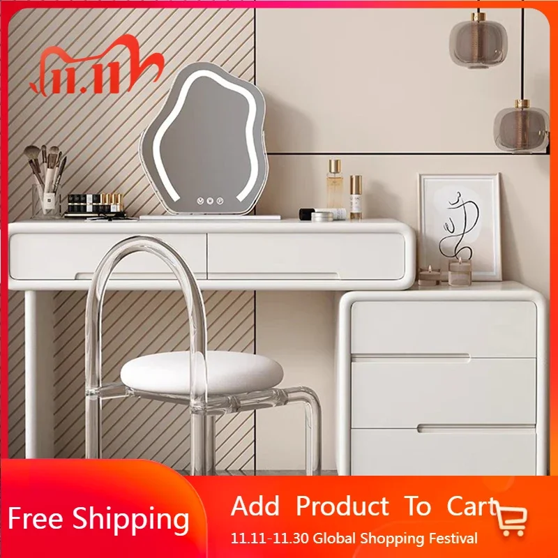 

Modern Minimalist Dressing Table Solid Wood Makeup Girlsdrawer Dressing Table European Storage Comodas Con Cajones Furniture