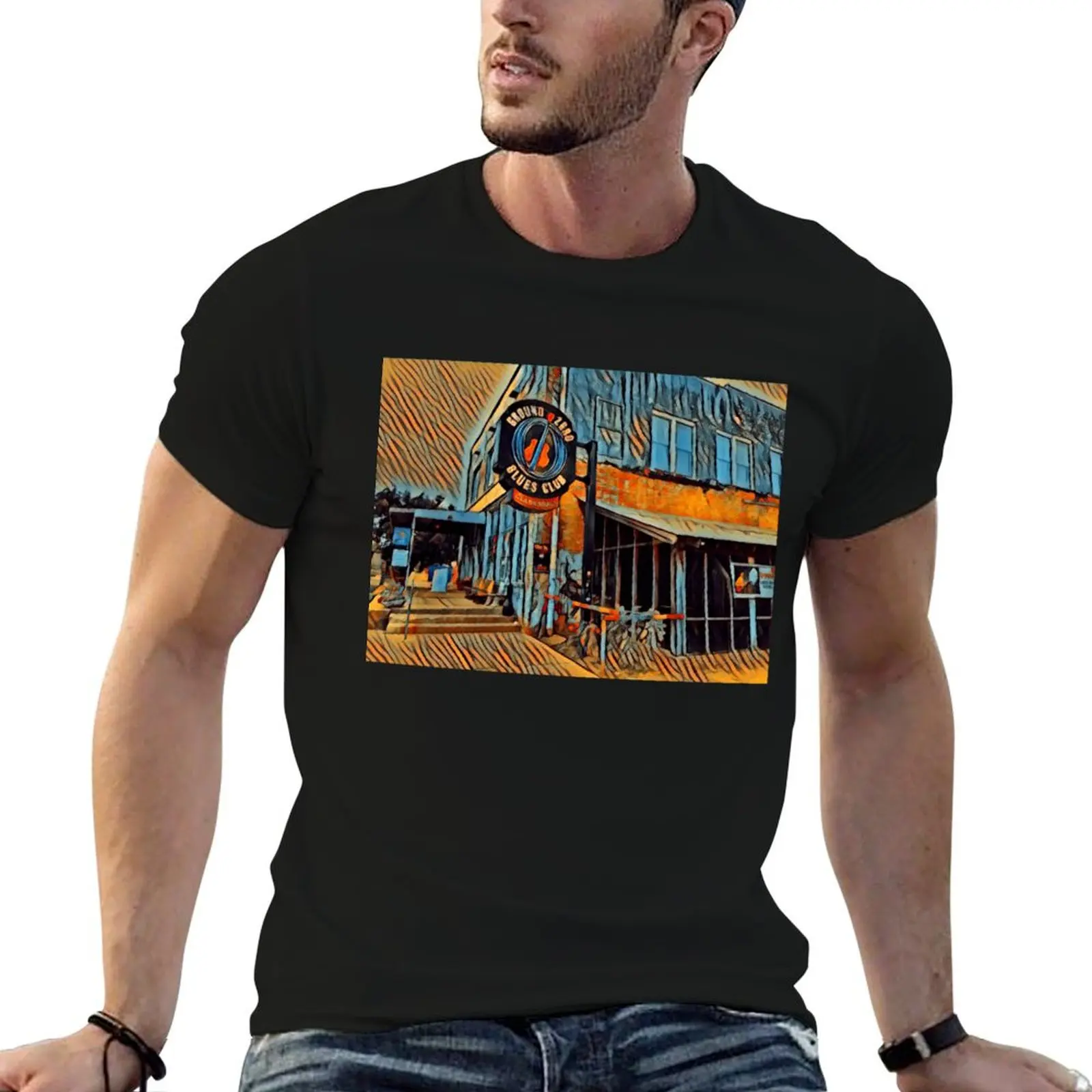 

Ground Zero Blues Club, Clarksdale, Mississippi T-Shirt t shirts for man cotton funny man t shirt cotton T-Shirt