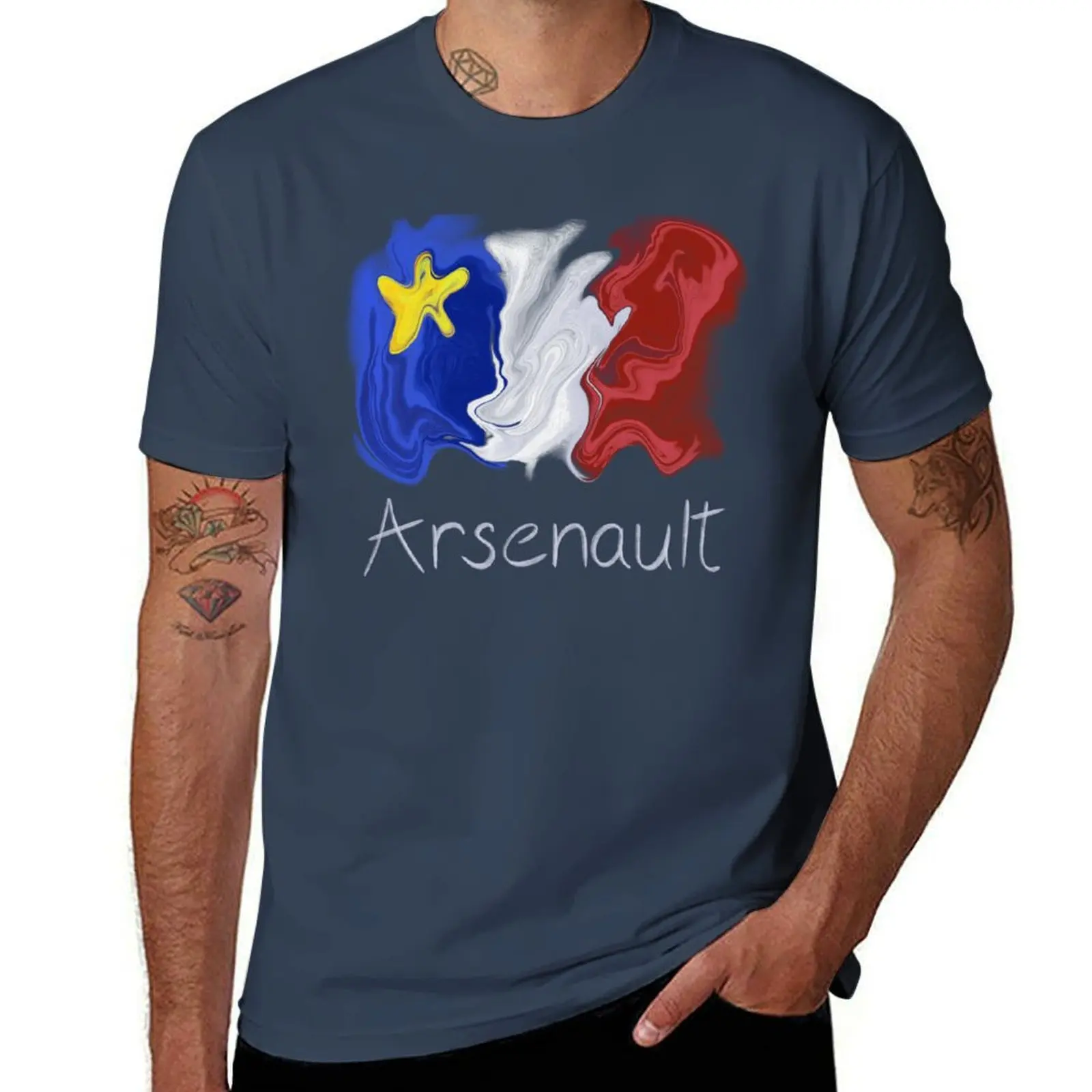 

Футболка с пастелью Acadian Flag Arsenault - Drapeau acadien liquide pastel Arsenault