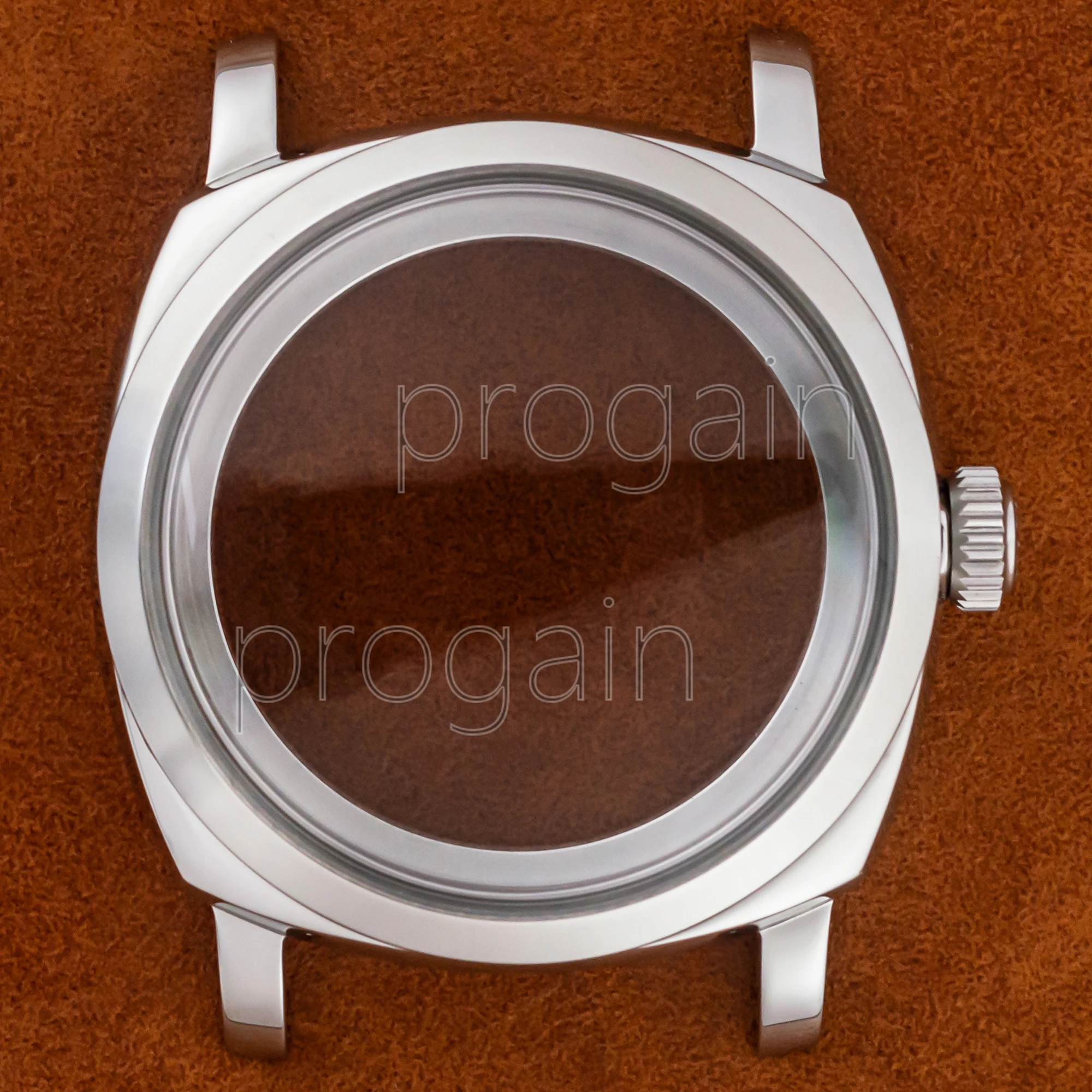 

47MM Vintage Case Bubble Mirror Case Stainless Steel Watchcase Mod Parts for PAM 6154 ETA6497/6498/ST3600 Automatic Movement
