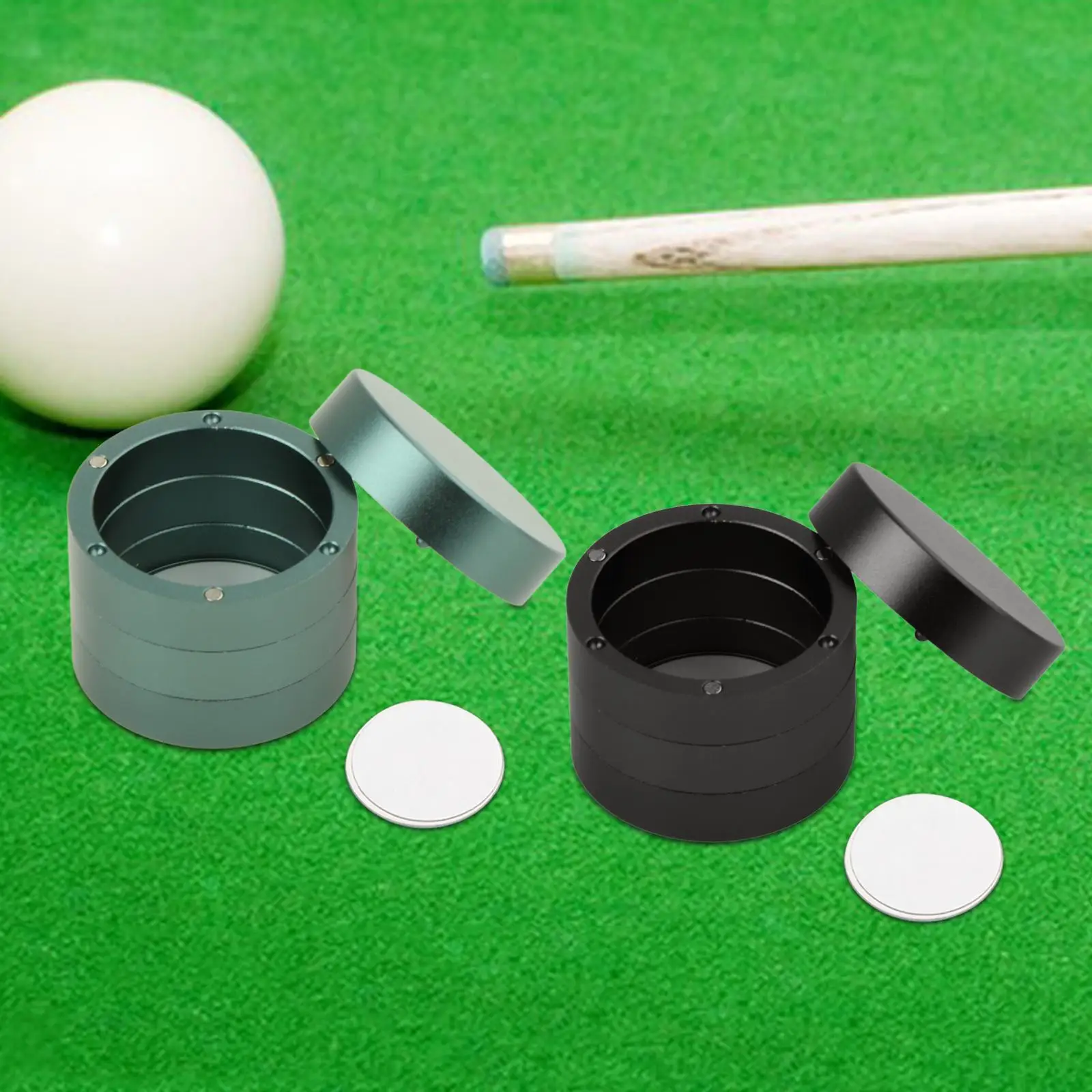 

Pool Billiard Chalk Holder Chalk Case Practical Tool Compact Organizer Metal