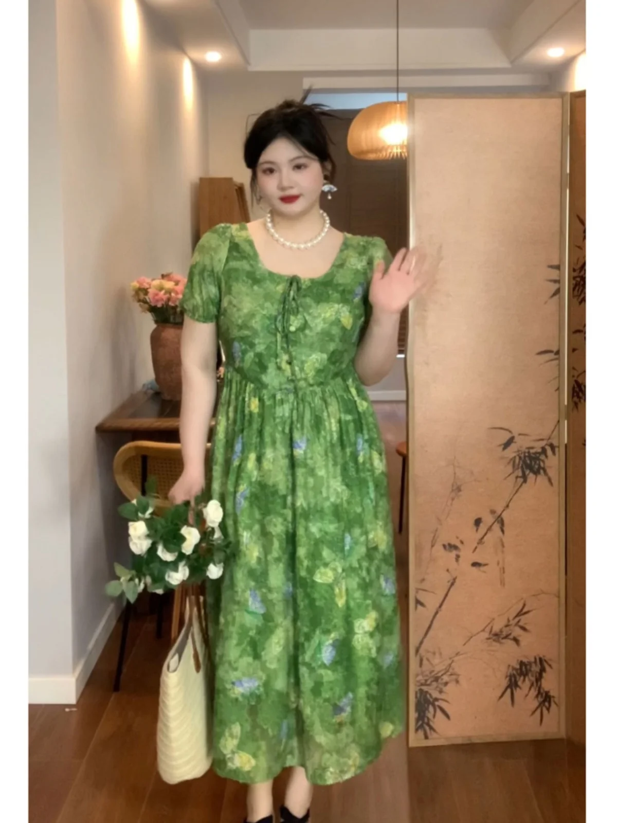 

Женское длинное платье Dahou Studio Een Valley Fairy, больших размеров, новинка 2024, в китайском стиле, стройнящее, с цветочным принтом, для женщин, модель First Love Dr.