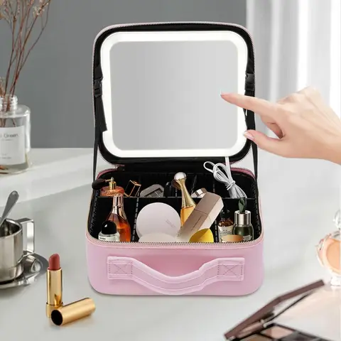 12 best sales गुलाबी मेकअप आयोजक - №12