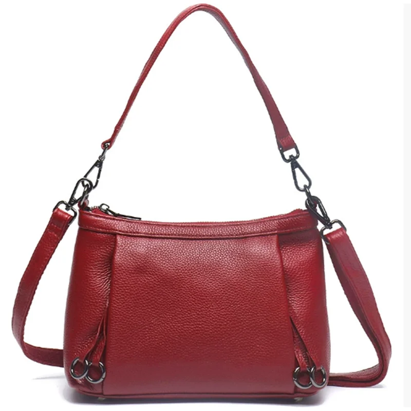 High Quality Genuine Leather Crossbody Bags For Women Satchel Purse Hobo Handbags Ladies Vintage Shoulder Bag 2025 New
