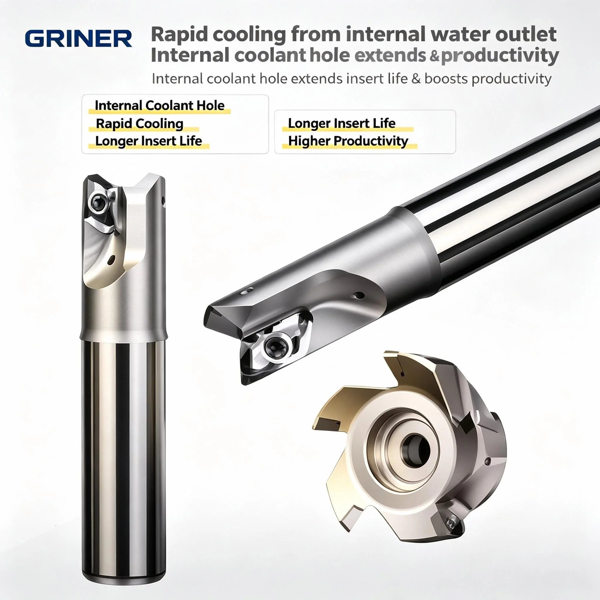 Single-edge CNC TCAP multi-functional drilling and boring turning integrated tool bar QCMT insert lathe blind hole and reaming