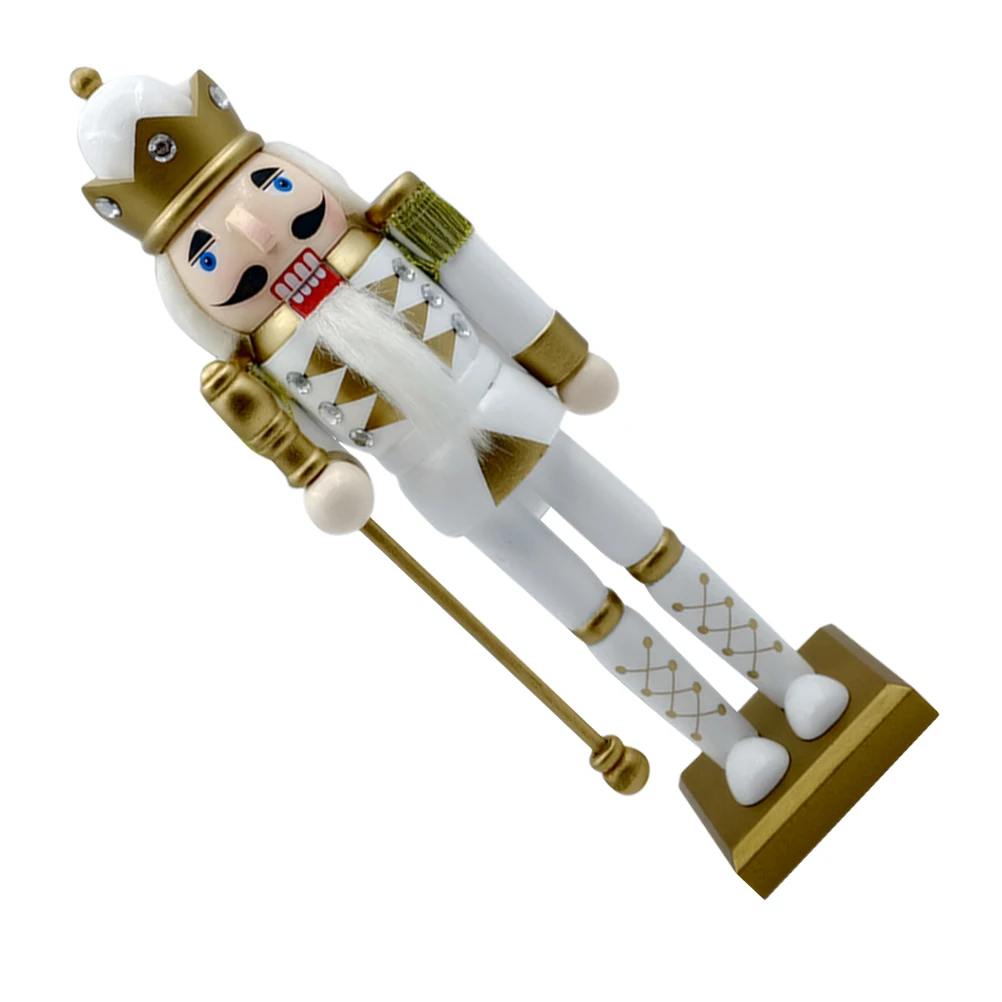 

Wooden Nutcracker Figurine 30cm Christmas Decor Small Soldier Statue Desk Ornament Gift Idea Unique Nutcrackers Home Decor