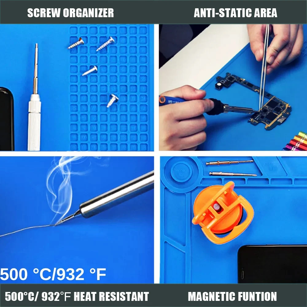 Per stazione di saldatura BGA Pad di riparazione in Silicone magnetico piattaforma di saldatura ad adsorbimento resistente al calore