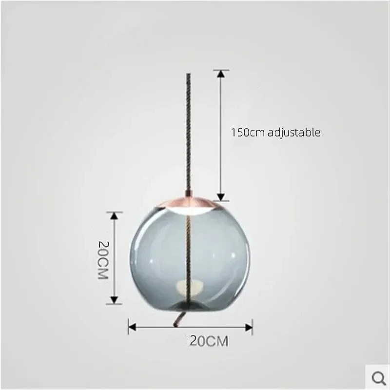 Modern Minimal Glass LED Pendant Light for Restaurant Bedsides Dinning Living Room Suspension Chandelier Home Decor Indoor Lamps