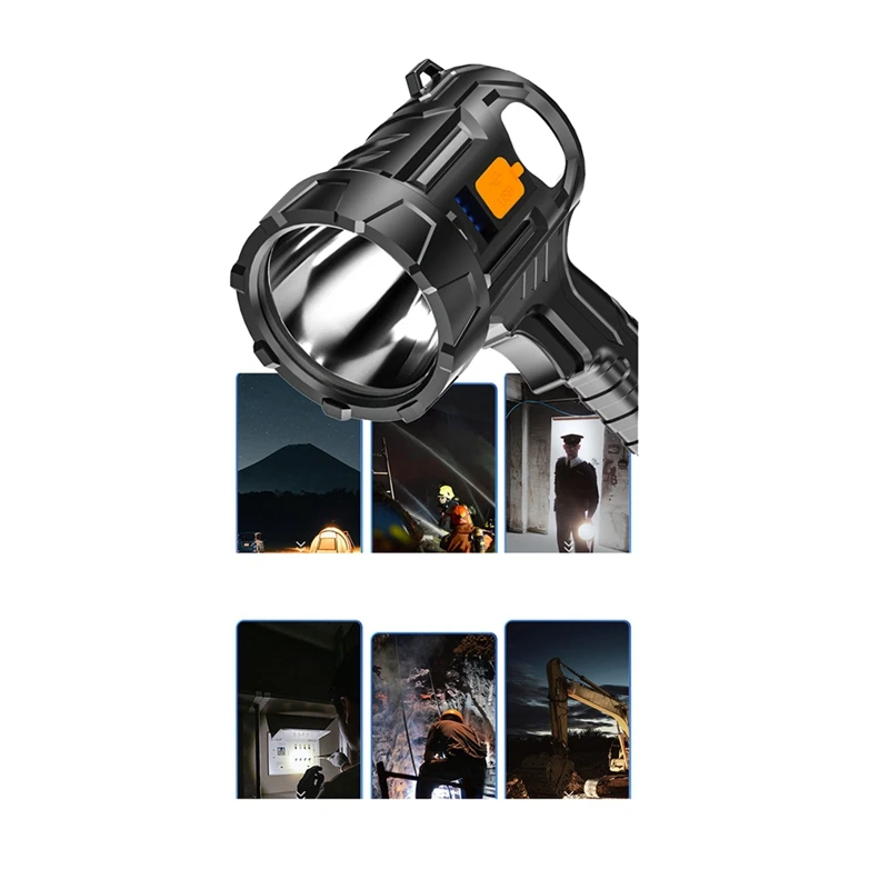 Handheld Flashlight Outdoor LED Strong Light LED Spot Lights Searchlight Outdoor Solar Lantern