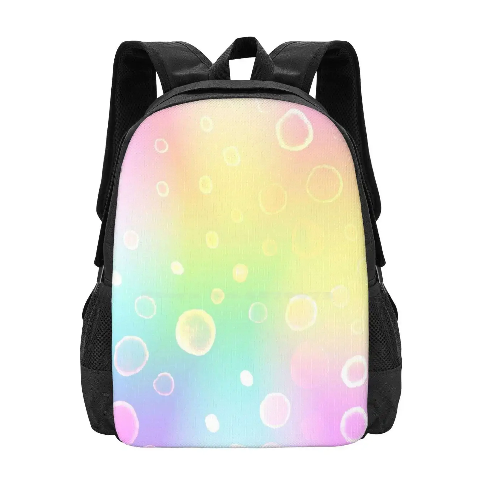 

Rainbow Gradient With Bubbles Hot Sale Schoolbag Backpack Fashion Bags Rainbow Gradient Rainbow Ombre Watercolor Unicorn