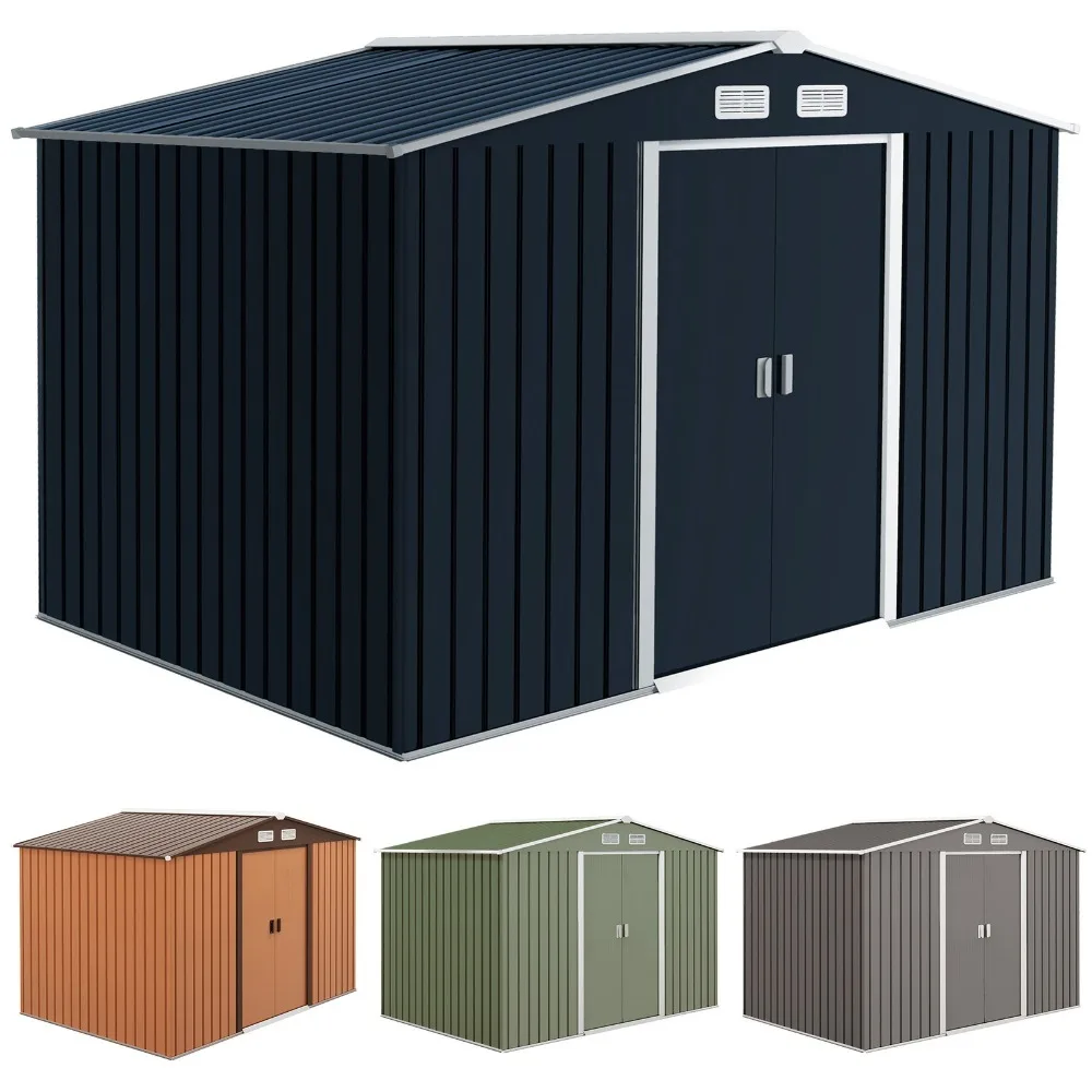 

Steel Outdoor Utility Storage Tool Shed Kit Backyard