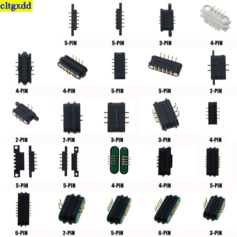 

1Pair Spring Loaded Connector Pogo Pin 2 3 4 5 Pin 2.8MM 2.54MM Pitch PCB Vertical With Plug-in Panel Mount Single Row Strip