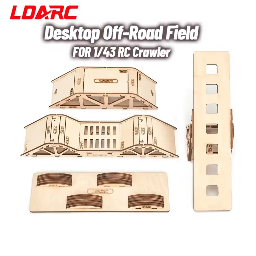 LDARC Desktop Simulation Off-road Obstacle Course for 1/43 RC Model Car Crawler Toy Field