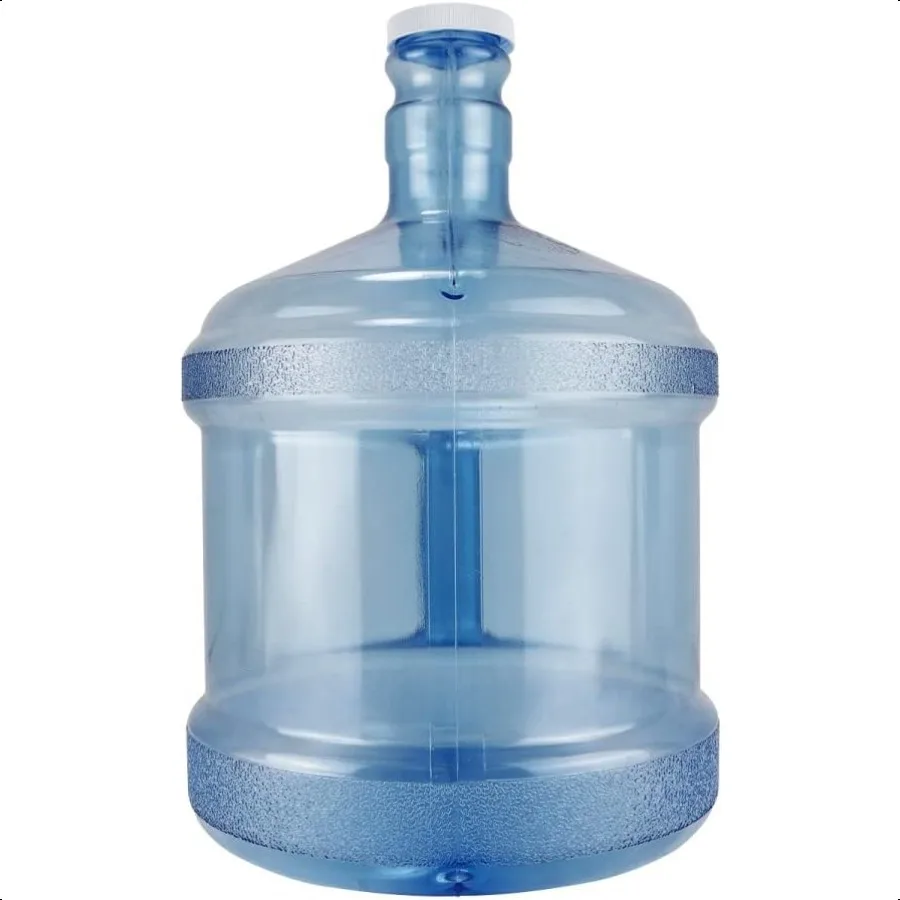 

Polycarbonate Water Bottle 2Gallon Screw Top Cap with Integrated Handle for Easy Carrying Built for Durability Blue